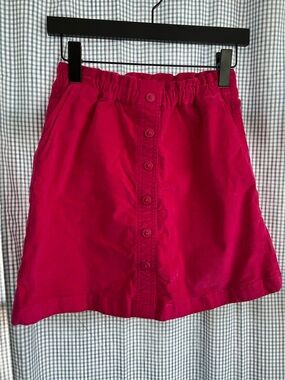 Crewcuts Hot Pink Button-Front Mini Skirt